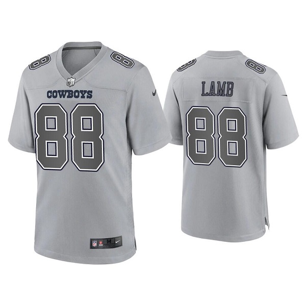 Men's Dallas Cowboys #88 CeeDee Lamb Gray Atmosphere Fashion Stitched Game Jersey
